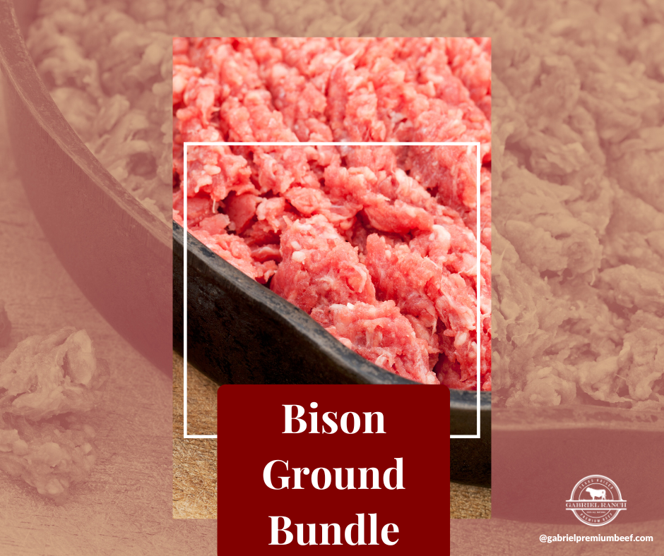 bison-ground-bundle, grass-fed beef, Texas beef, premium meat, sustainable ranching, Black Angus beef, hormone-free beef, family-owned ranch
