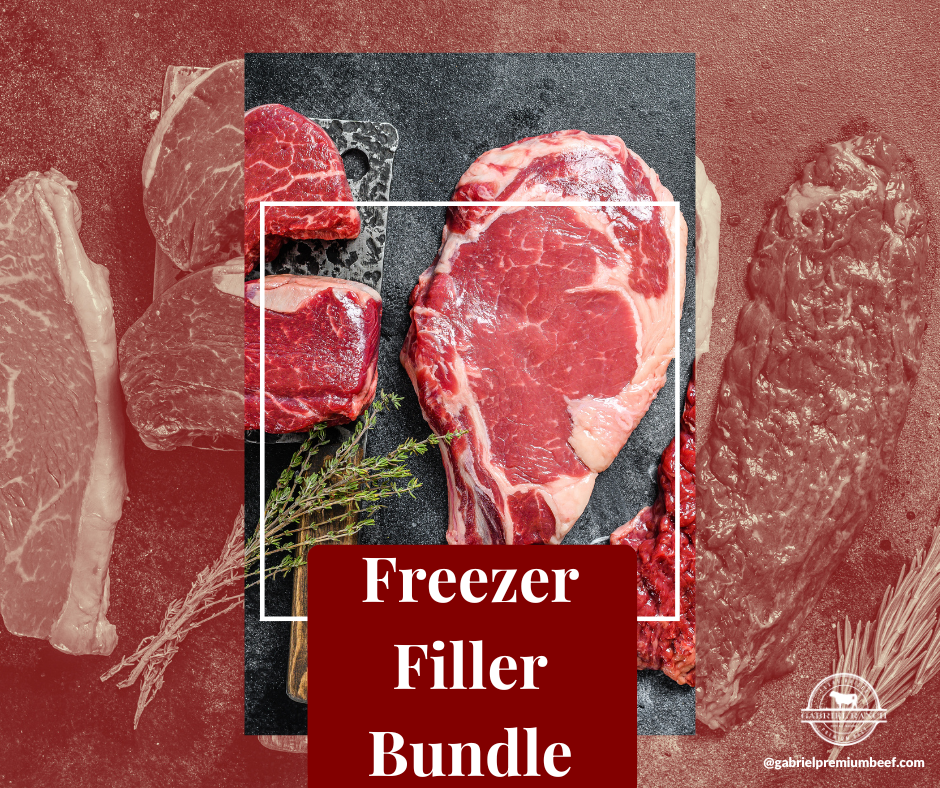 freezer-filler-bundle, grass-fed beef, Texas beef, premium meat, sustainable ranching, Black Angus beef, hormone-free beef, family-owned ranch

