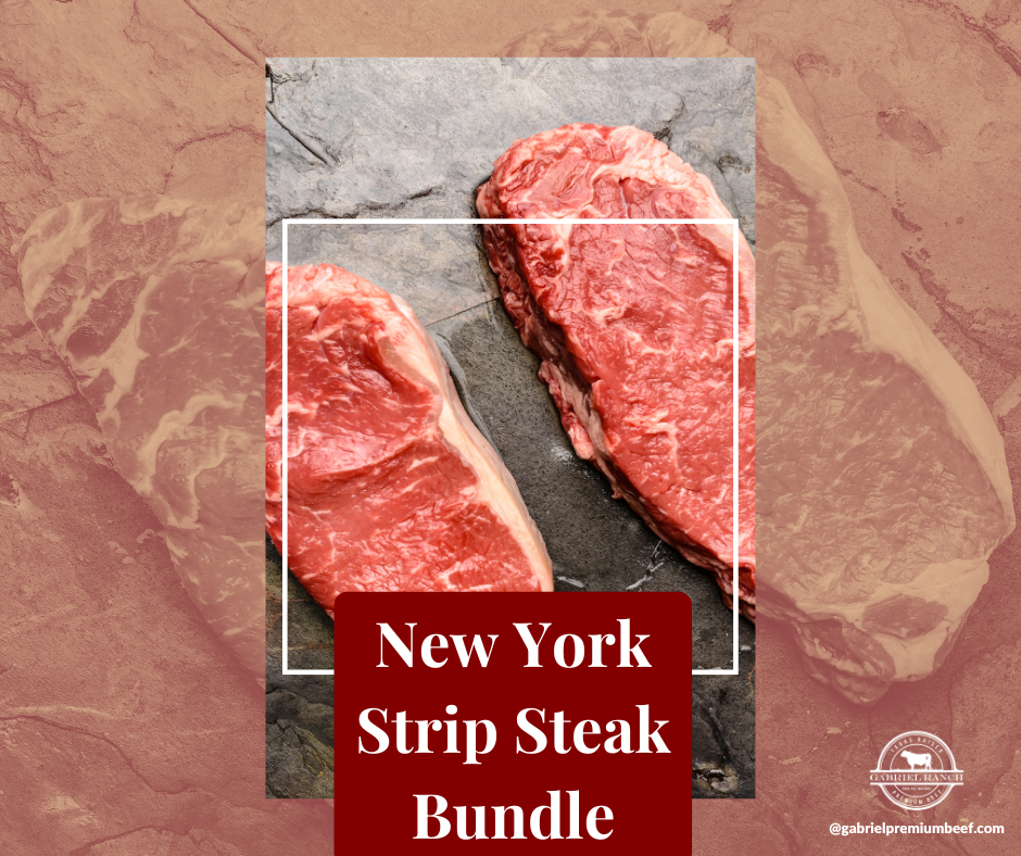 new-york-strip-steak-bundle, grass-fed beef, Texas beef, premium meat, sustainable ranching, Black Angus beef, hormone-free beef, family-owned ranch
